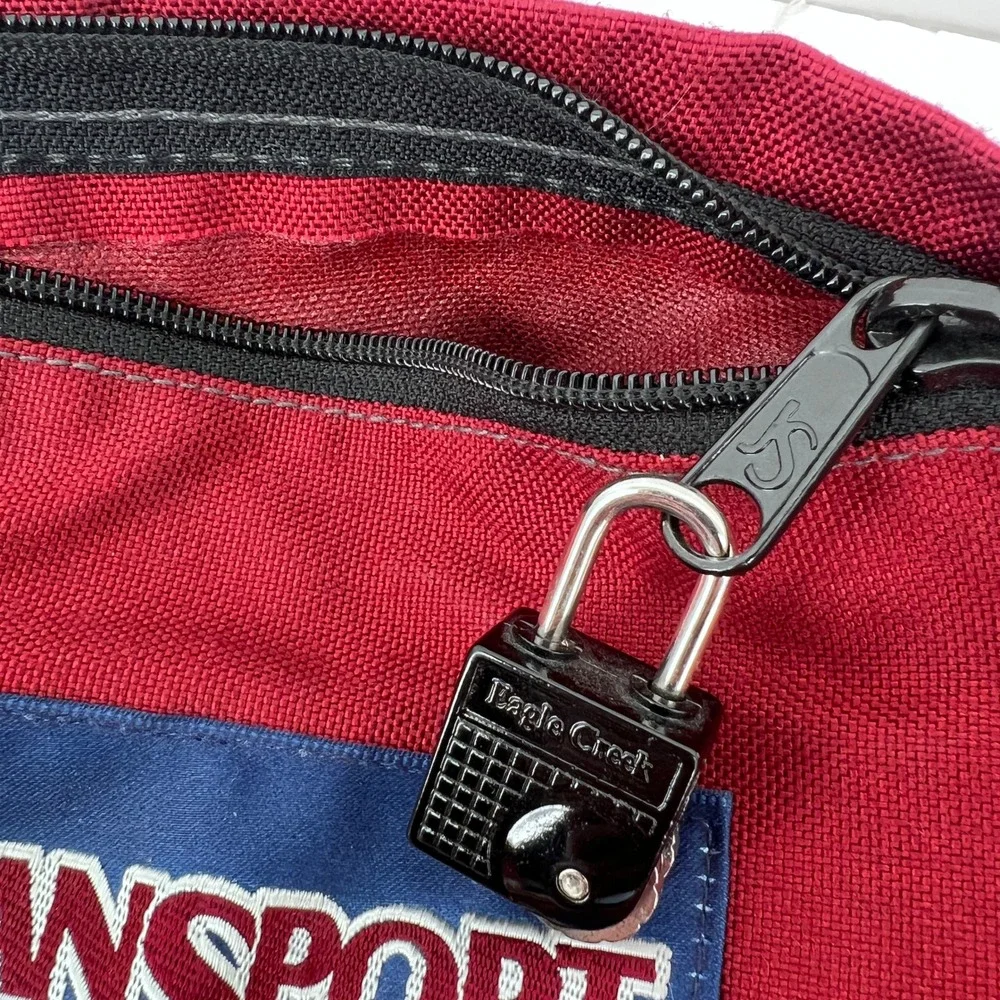 Vintage JanSport USA Leather Bottom Backpack Rucksack Day‎ Pack 80s 90s